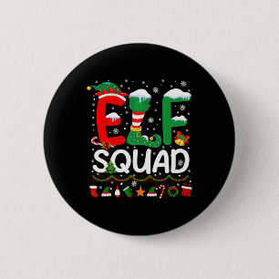 Elf Squad Weihnachtsfamilie Matching Pajamas Kids  Button