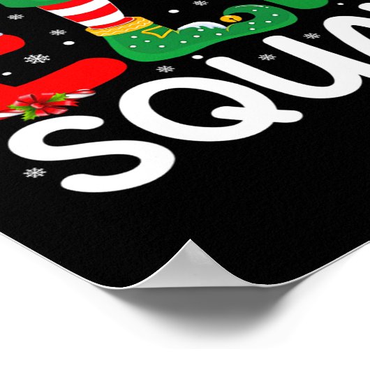 Elf Squad Weihnachtsfamilie Matching Pajamas Kids Poster (Ecke)