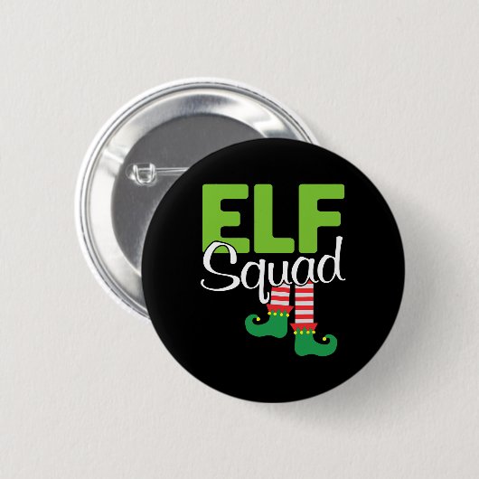 Elf Squad Weihnachtsgeschenk Button (Vorne & Hinten)