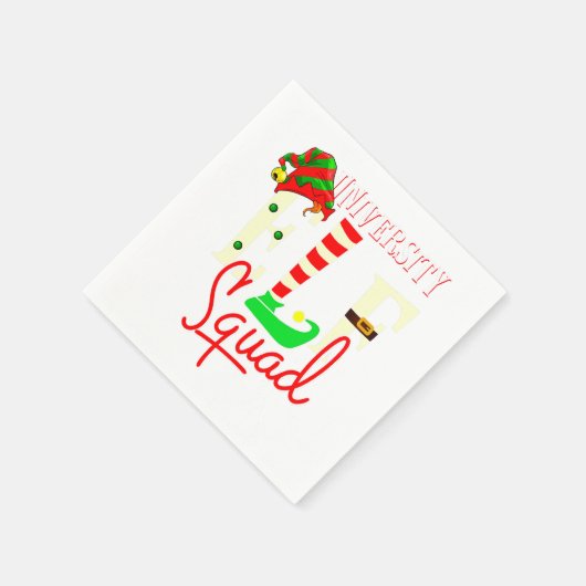 Elf Squad Weihnachtsgeschenk für die Universität Serviette (Ecke)