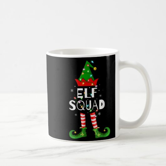 Elf Squad Xmas Matching Family Pajamas Funny Elf C Kaffeetasse (Rechts)