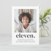 Elf Square Foto Erster Geburtstag Einladung (Stehend Vorderseite)