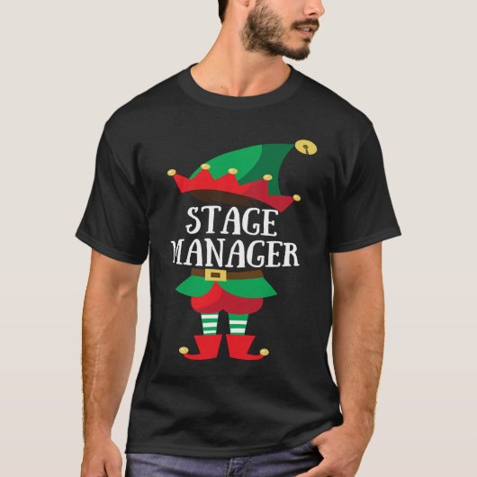 Elf Stage Manager Christmas Group Matching T-Shirt (Vorderseite)