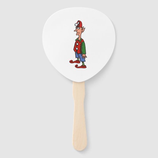 Elf Standing At Attention paddle hand fans Fächer (Vorderseite)