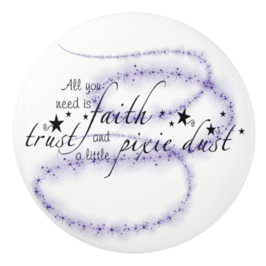 Elf-Staub-Fee-Schlafzimmer Keramikknauf (Vorderseite)