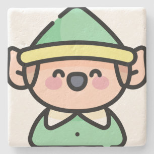 Elf Steinuntersetzer