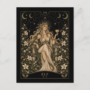 Elf, Sternenlicht-Tarot-Kunst Postkarte