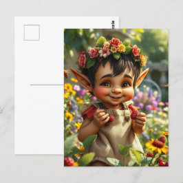Elf Strawberry Postkarte