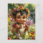 Elf Strawberry Postkarte (Vorderseite)