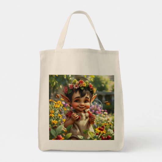 Elf Strawberry Tragetasche (Rückseite)