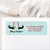 Elf Strumpfs Weihnachts-Rücksendeadressen-Aufklebe (Insitu)