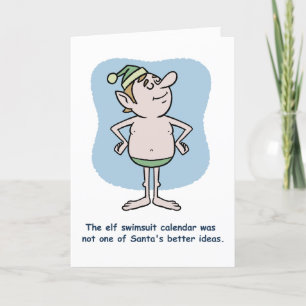 Elf Swimsuit Calendar Dankeskarte