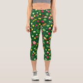 Elf the Movie Candy Pattern Capri Leggings (Vorderseite)
