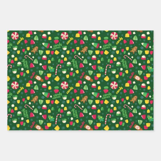 Elf the Movie Candy Pattern Geschenkpapier Set (Vorderseite)