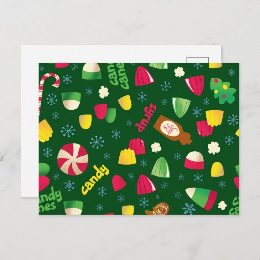 Elf the Movie Candy Pattern Postkarte (Vorne/Hinten)