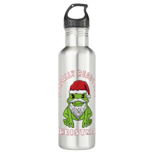 Elf Toad Frog Pun fertig zu Weihnachten Edelstahlflasche