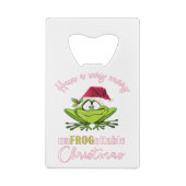 Elf Toad Frog Pun fertig zu Weihnachten Geldbeutel Flaschenöffner (Rückseite)