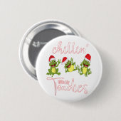 Elf-Toad-Frosch-Wortspiel Toadally bereit für Weih Button (Vorne & Hinten)