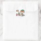 Elf Training Runder Aufkleber (Tasche)