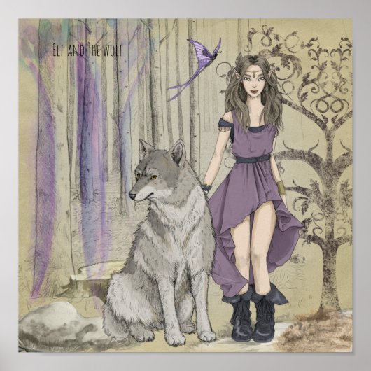 Elf und das Wolf Value Poster Paper (Matte) (Vorne)