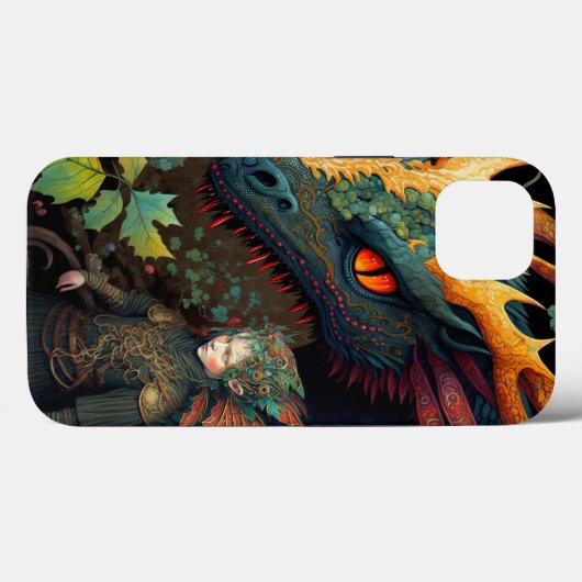 Elf und Dragon Fantasy Art Case-Mate iPhone Hülle (Rückseite (Horizontal))