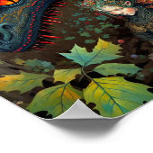 Elf und Dragon Fantasy Art Poster (Ecke)