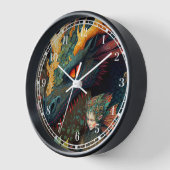 Elf und Dragon Fantasy Art Uhr (Winkel)