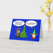 Elf und Gnome Funny Christmas Card Karte (Gelbe Blume)