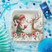 Elf und Rentier Pappteller (Party)