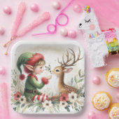 Elf und Rentier Pappteller (Party)