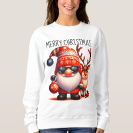 Elf und Rentier Weihnachten Sweatshirt