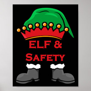 Elf und Sicherheit, Lustiger Gesundheit- und Siche Poster
