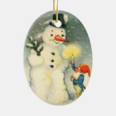 Elf und Snowman Vintage Weihnachtsschmuck (Hinten)