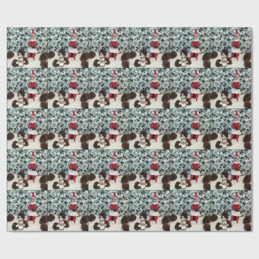 Elf und Snowman Wrapping Paper Geschenkpapier (Flach)