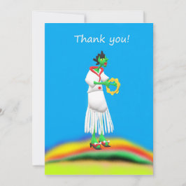 Elf und Tambourine Dankeskarte