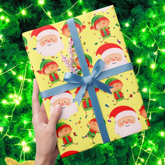 Elf und Weihnachtsfeiertag niedlich festlich Geschenkpapier