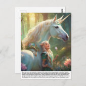 Elf Unicorn Postkarte (Vorne/Hinten)
