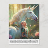 Elf Unicorn Postkarte (Vorderseite)