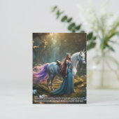 Elf Unicorn Postkarte (Stehend Vorderseite)