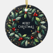 Elf Up und versuchen Sie es noch einmal Weihnachts Keramik Ornament (Vorne)