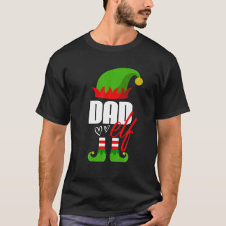 Elf Vater Weihnachts-Elf Familienkostüm für Väter T-Shirt