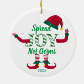 elf verbreitete Freude nicht Keime 2020 covid19 Sp Keramik Ornament (Hinten)