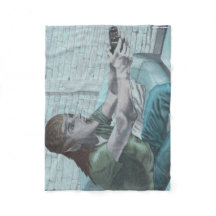 Elf Video Game Player Fantasy Art Fleece Blankon