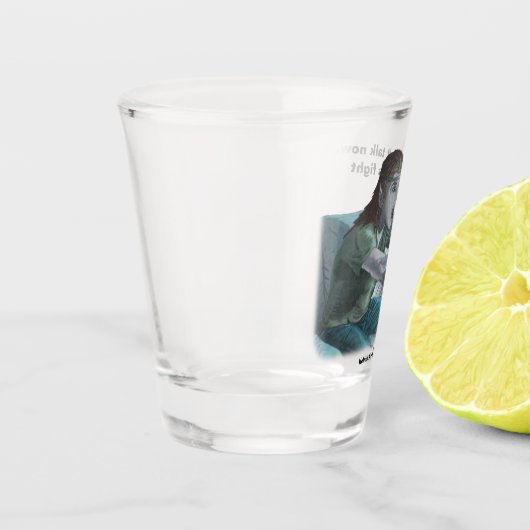 Elf Video Gamer Boss Fight Fantasy Art Shot Glass Schnapsglas (Links)