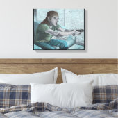 Elf Video Gamer Boss Fight Fantasy Canvas Print Leinwanddruck (Insitu (Schlafzimmer))