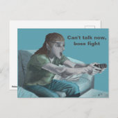 Elf Video Gamer Boss Fight Fantasy Postkarte (Vorne/Hinten)