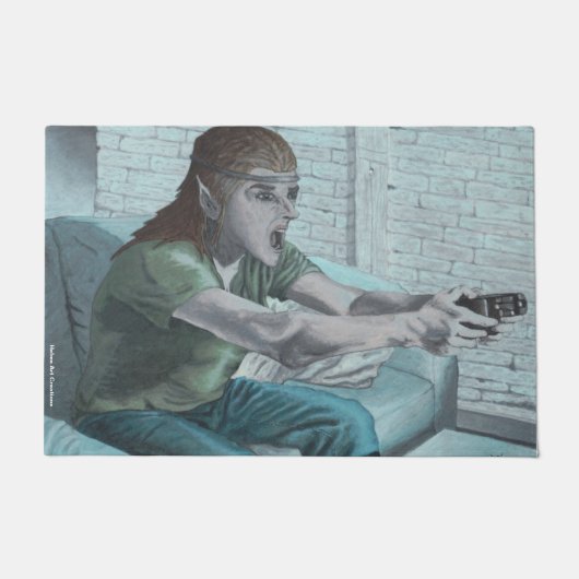 Elf Video Gamer Doormat Fußmatte (Vorderseite)