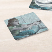 Elf Video Gamer Playing Game Fantasy Paper Unterse Rechteckiger Pappuntersetzer (angewinkelt)