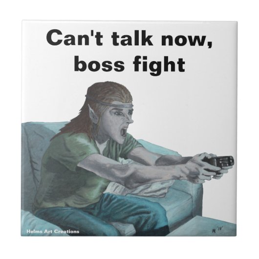 Elf Video Gamer Video Games Fantasy Tile Fliese (Vorderseite)