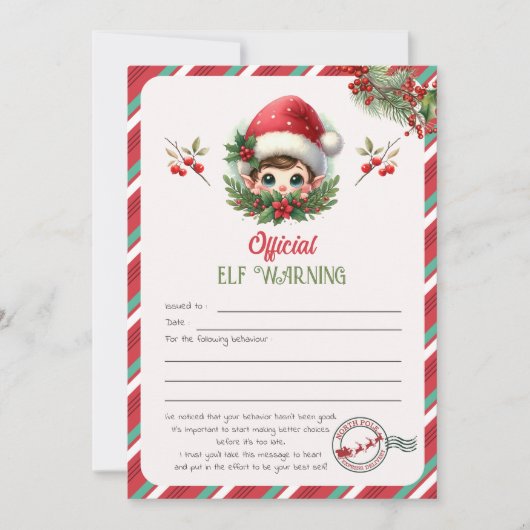 Elf-Warnschreiben Einladung (Vorderseite)
